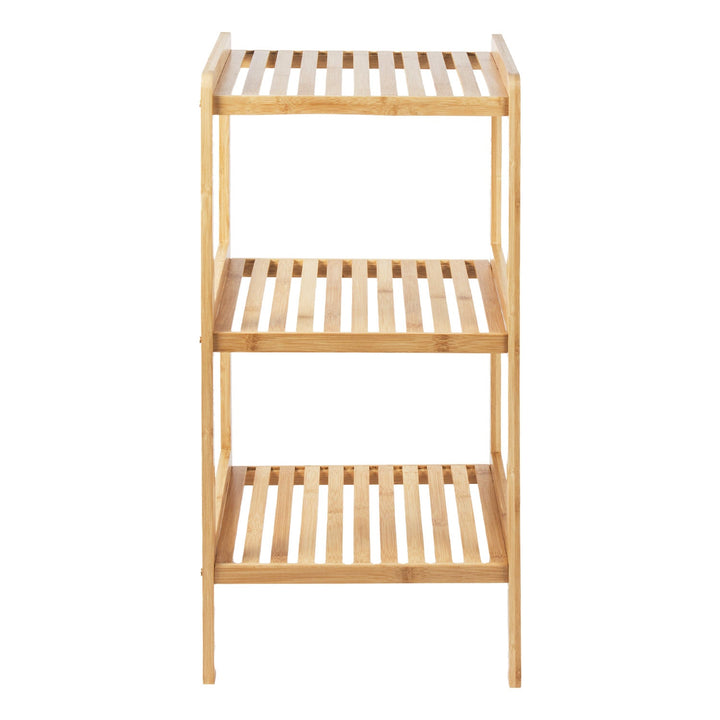 GreenBlue GB321 Bathroom Bamboo Storage Rack - 3 Shelves Cabinet Towel Accessories 370x330x780mm ECO-Friendly