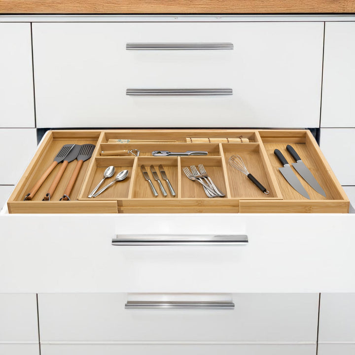 GreenBlue extendable bamboo cutlery organizer, 325-500x430x45mm, GB379