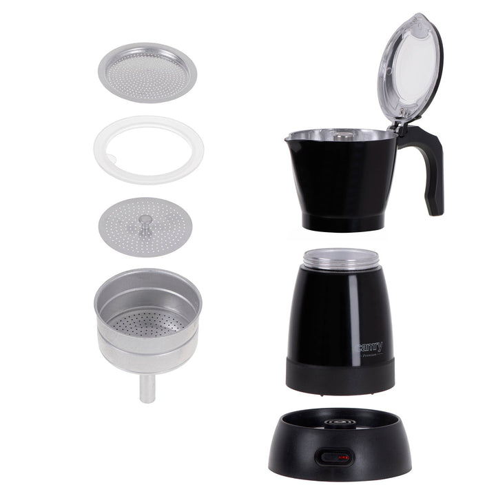 Moka Camry CR 4415B 300ml electric coffee machine for 6 cups of espresso