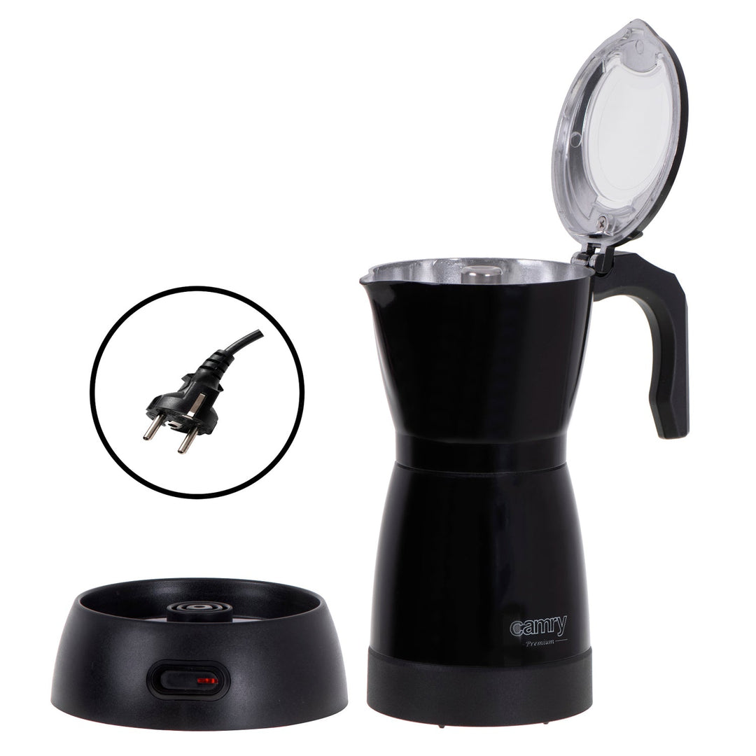 Moka Camry CR 4415B 300ml electric coffee machine for 6 cups of espresso