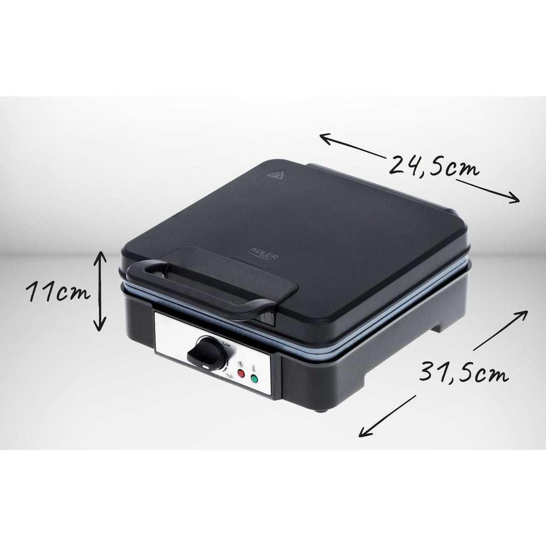 Adler waffle maker, for 4 waffles, temperature control, 1800W, AD 3049