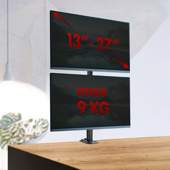 Maclean monitor mount, max VESA 100x100, 13-27", 9kg, MC-966