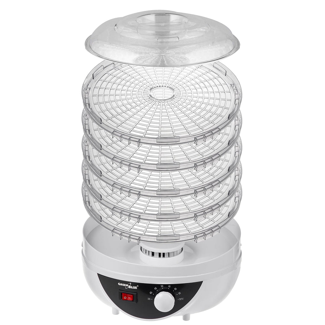 GreenBlue GB195 UK Food Dehydrator  mushroom, vegetable and fruit dryer, 250W power - very quiet, GB195 UK plug
