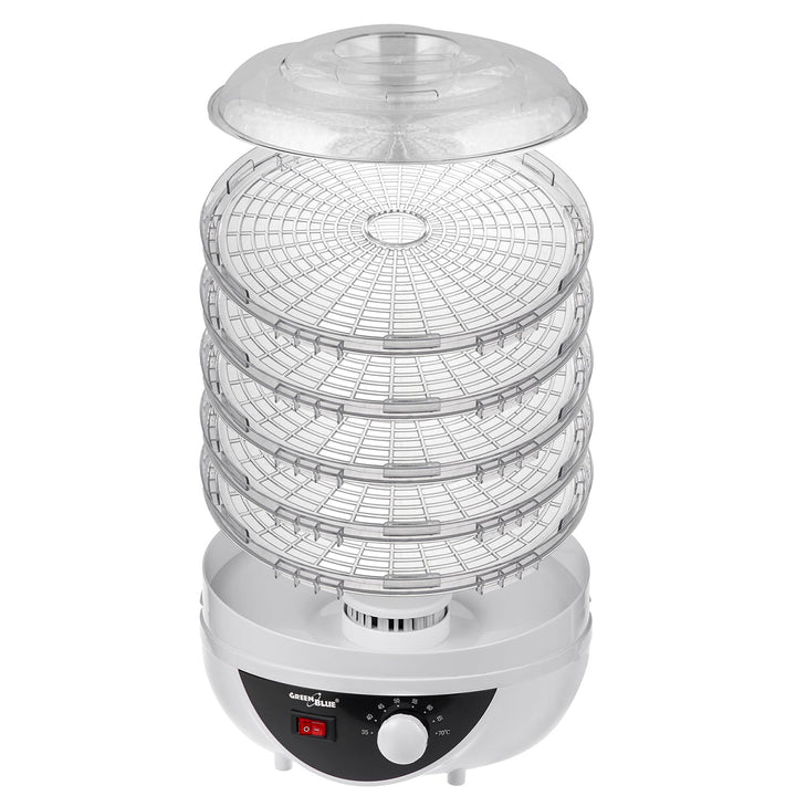 GreenBlue GB195 UK Food Dehydrator  mushroom, vegetable and fruit dryer, 250W power - very quiet, GB195 UK plug