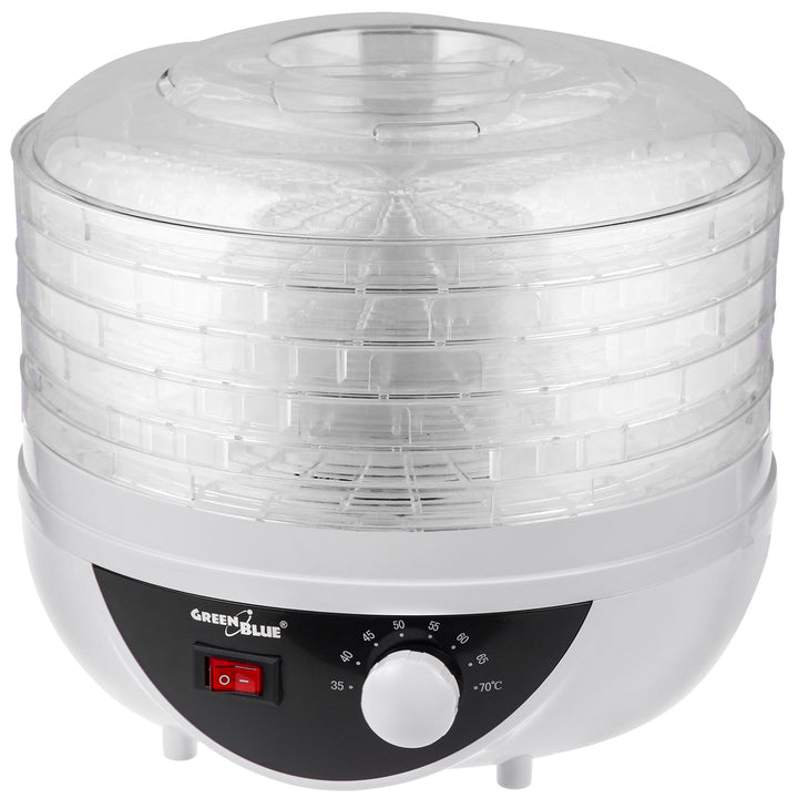 GreenBlue GB195 UK Food Dehydrator  mushroom, vegetable and fruit dryer, 250W power - very quiet, GB195 UK plug