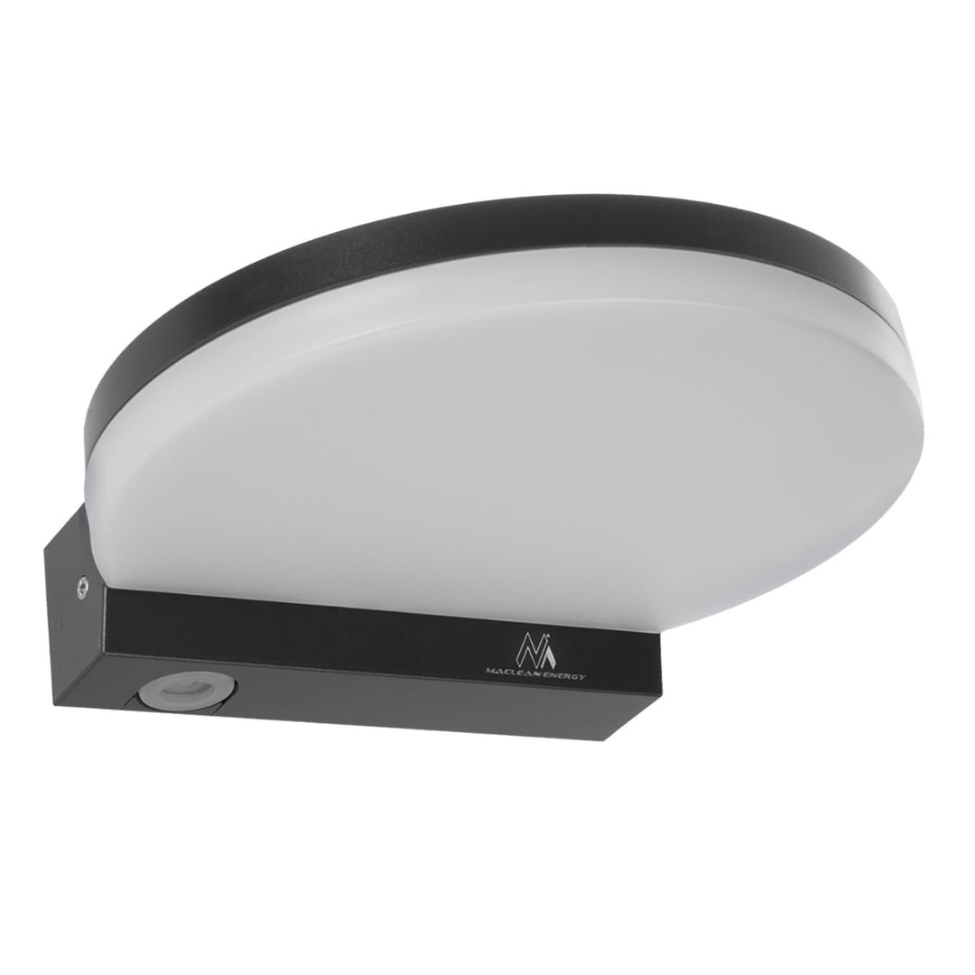 Maclean MCE346 GR Wall LED Lamp 15W 1300lm Neutral White 4000K IP65 Round Indoor Outdoor Waterproof Grey