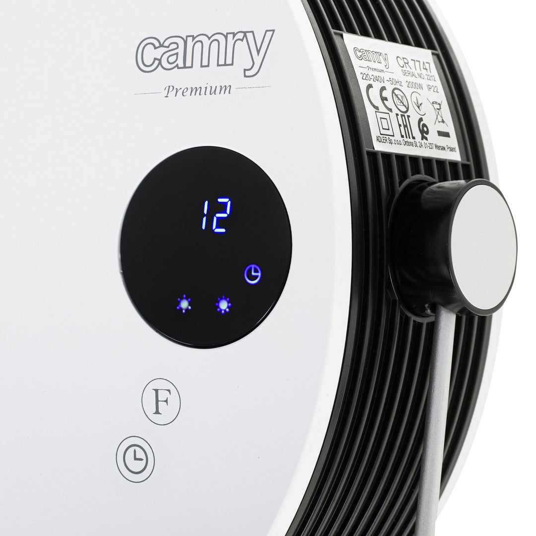 Camry bathroom heater, power 2000W, 2 heating levels, LCD display, remote control, CR 7747