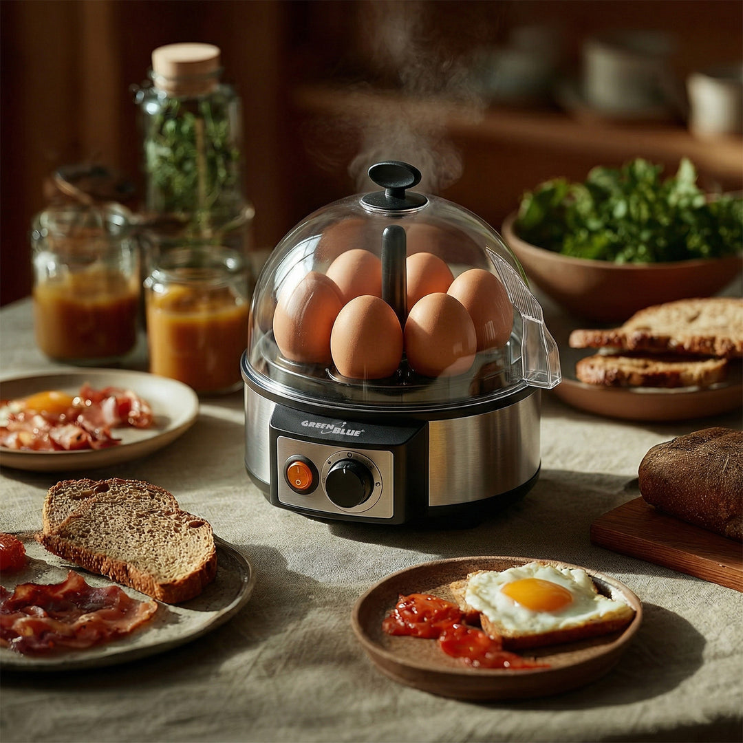 GreenBlue GB573 Electric Egg Boiler 7 Eggs Cooker 400W Measuring Cup