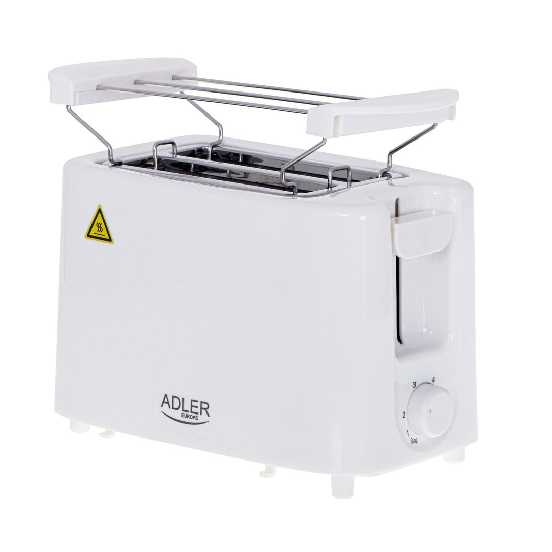 Adler toaster, 6 degrees of control, bun grate, 900W, white, AD 3223