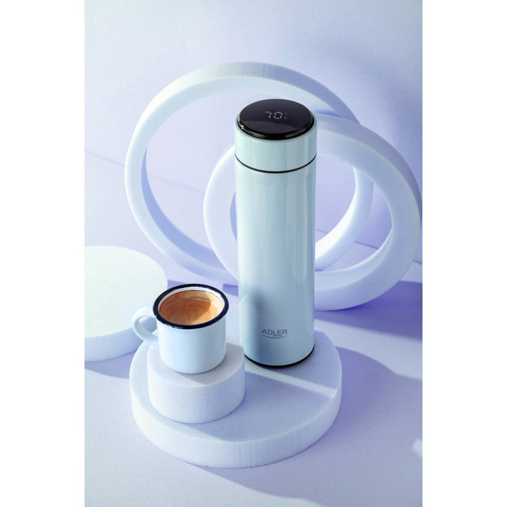 Adler thermos flask, LED touch display, capacity 473 ml, blue, AD 4506