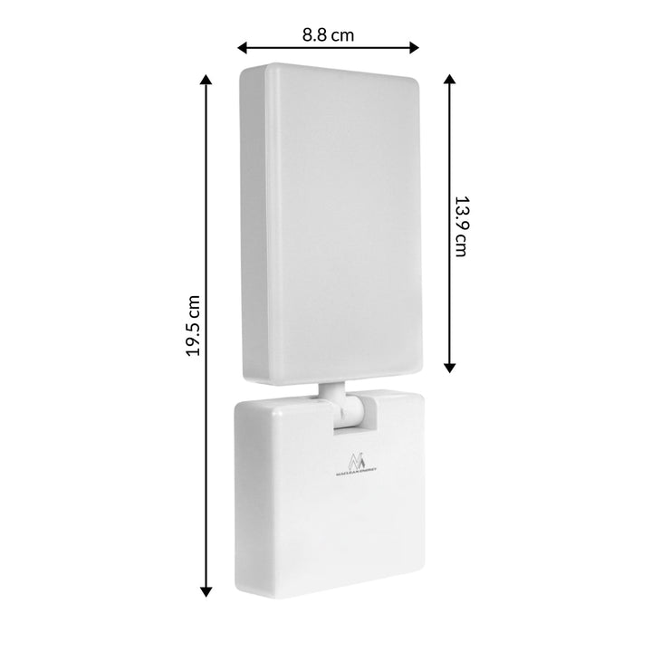 Maclean MCE514 W White Outdoor LED Lamp Garden Porch Patio 10W 700lm IP65 Neutral White 4000K Weatherproof Outdoor Tilting Rotating Adjustable Angle