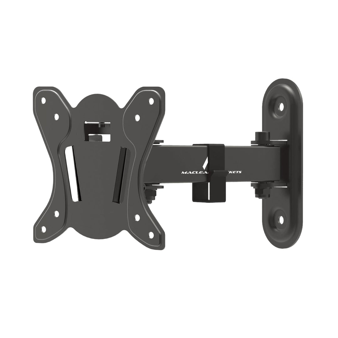 Maclean MC-416 TV Monitor Wall Mount 13"-32" 30kg Tilt Rotate max. VESA 100x100 Black Powder Coating LED OLED LCD Universal Bracket Holder