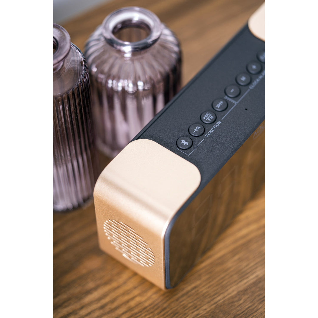 Adler AD 1190 Copper wireless radio alarm clock with LED display and Bluetooth function