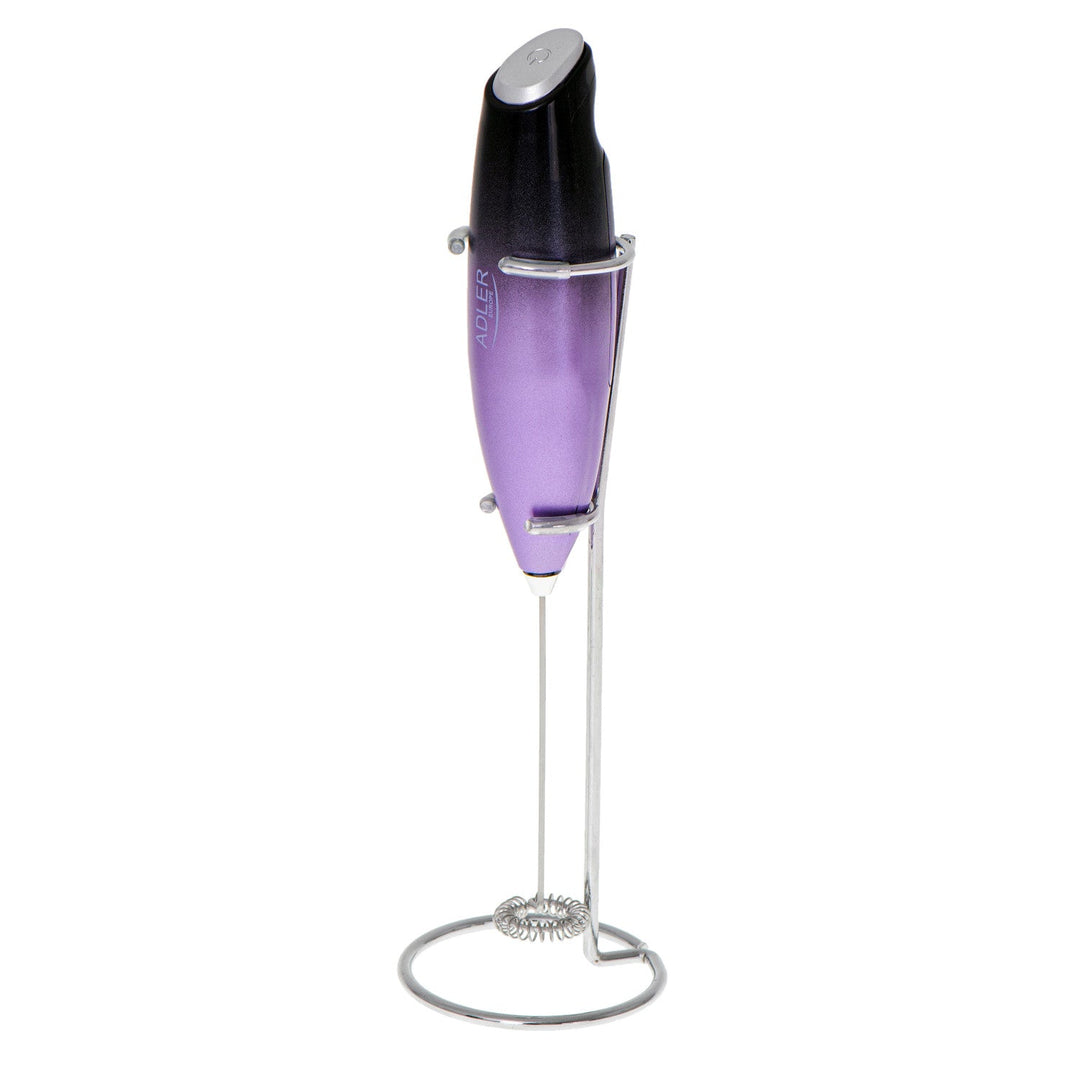 Adler milk frother, with stand, purple and black, AD 4499