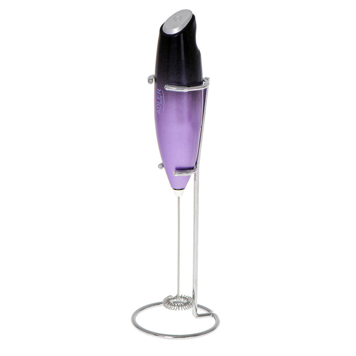 Adler milk frother, with stand, purple and black, AD 4499