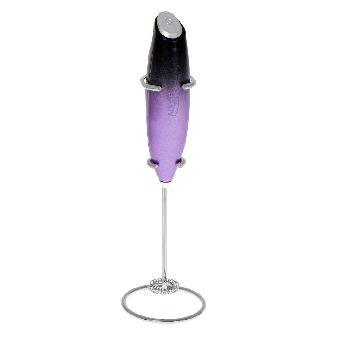 Adler milk frother, with stand, purple and black, AD 4499