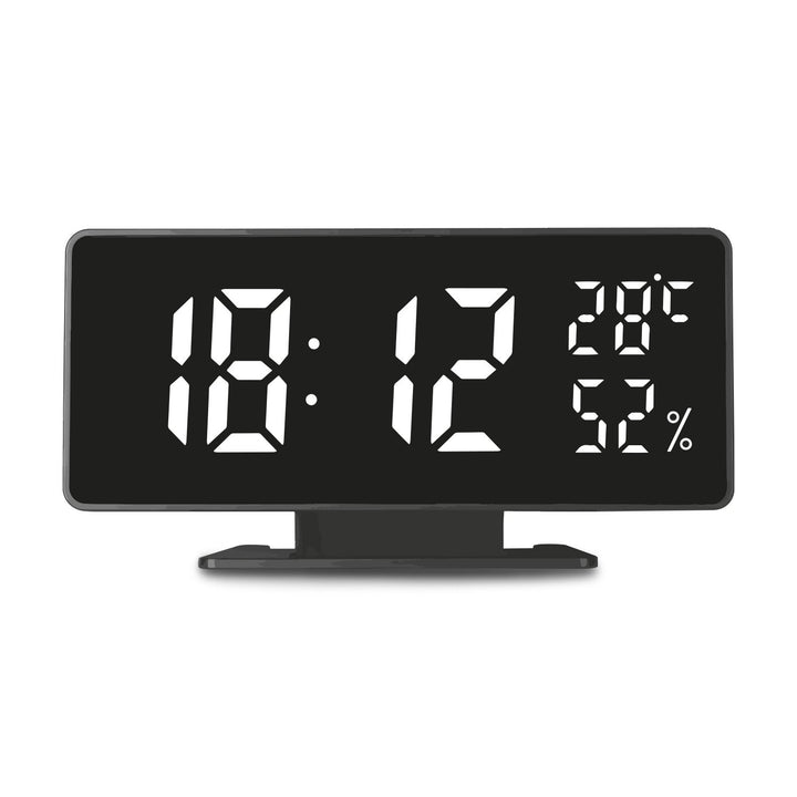 GreenBlue GB395 Digital LED Alarm Clock - Temperature Humidity Thermometer Hygrometer Large Display USB Powered