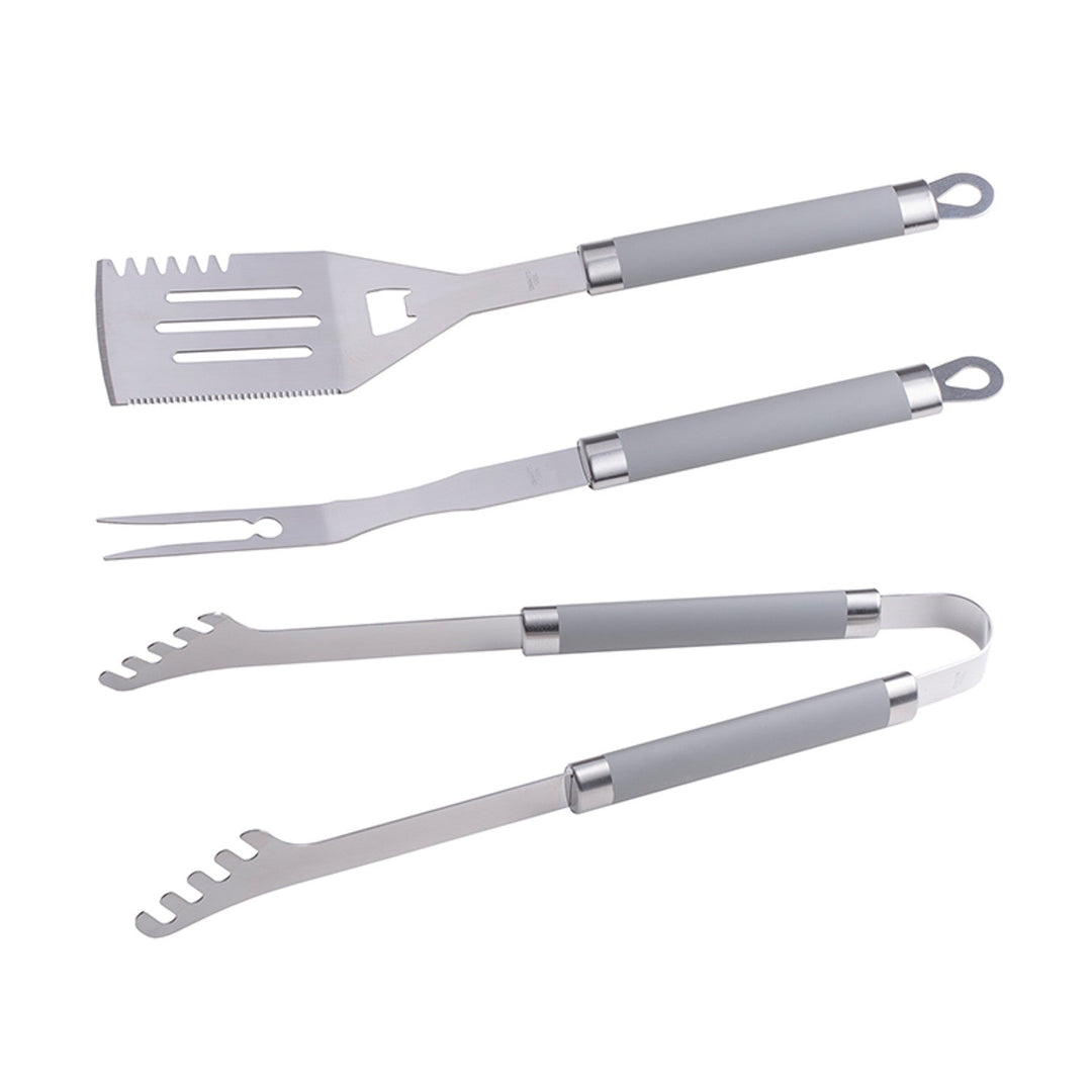 Master Grill&amp;Party MG113 Barbecue Accessory Set, Spatula, Fork, Tongs, Stainless Steel