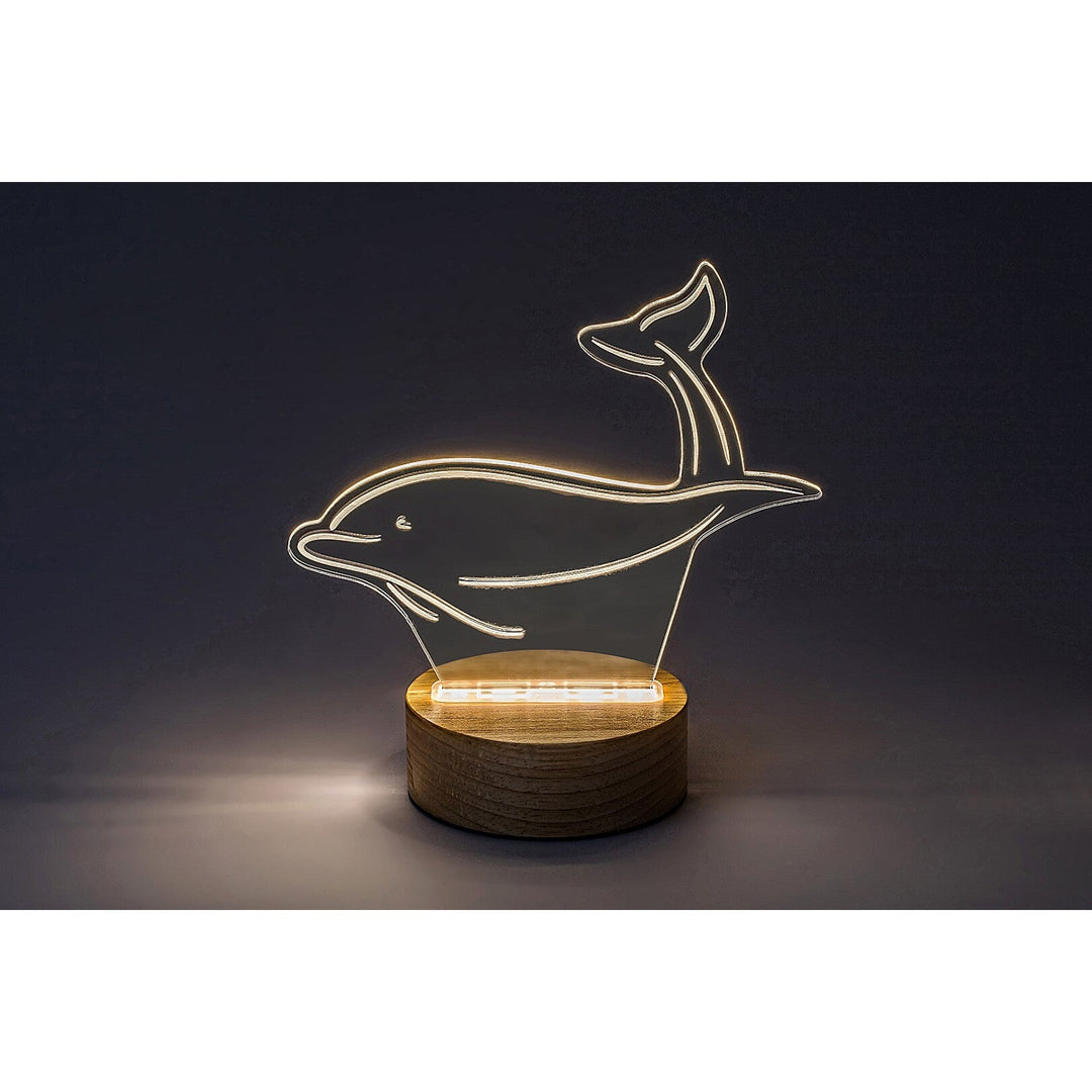 Rabalux Akali is a decorative LED lamp featuring a dolphin motif, with a power of 2W.