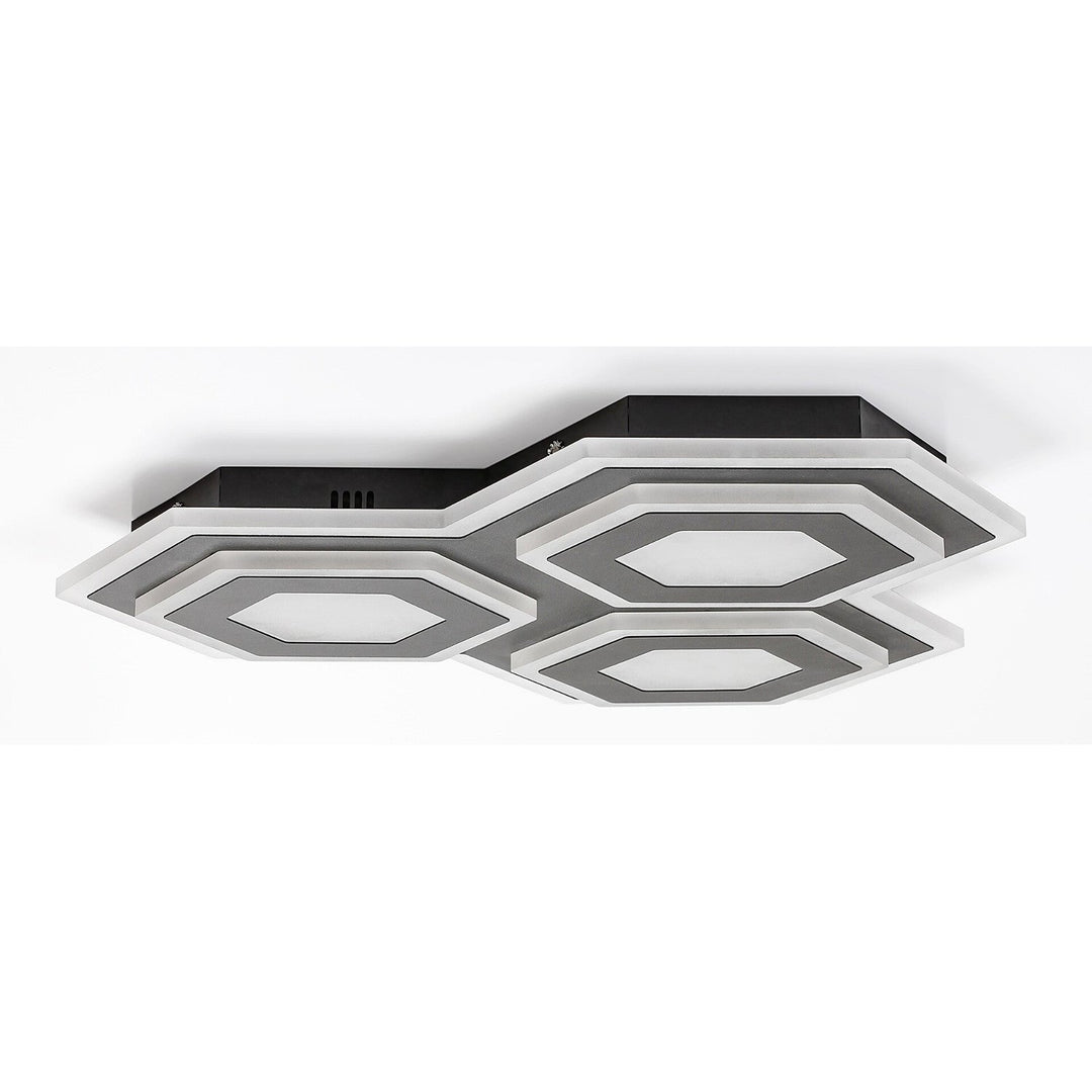 Rabalux Hexagonal Triple Bitsi Ceiling Lamp 72W Adjustable Light Colour Warm Cold White Modern Art Deco Decorative