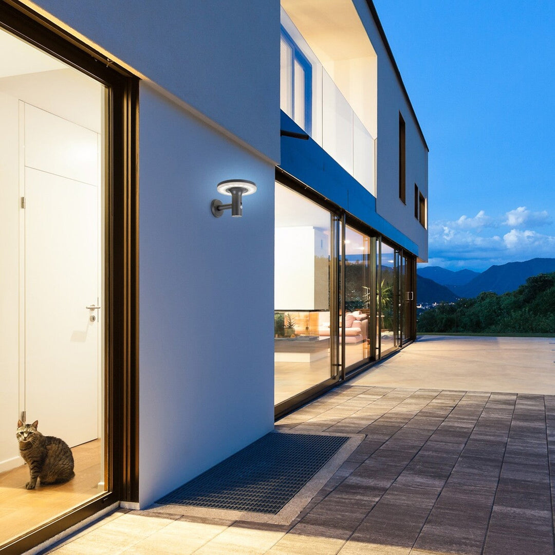 Rabalux Alaska: Outdoor wall lamp, IP44 rated for durability. Emitting 200 lumens with a 10W LED, it blends style and functionality seamlessly.