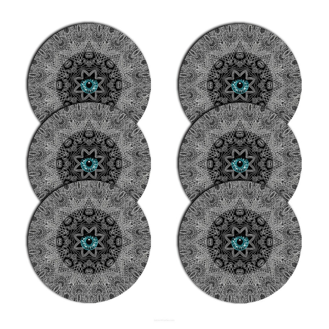 Bertoni Round Vinyl Table Mat Set – 6 Pieces, 33 cm Diameter