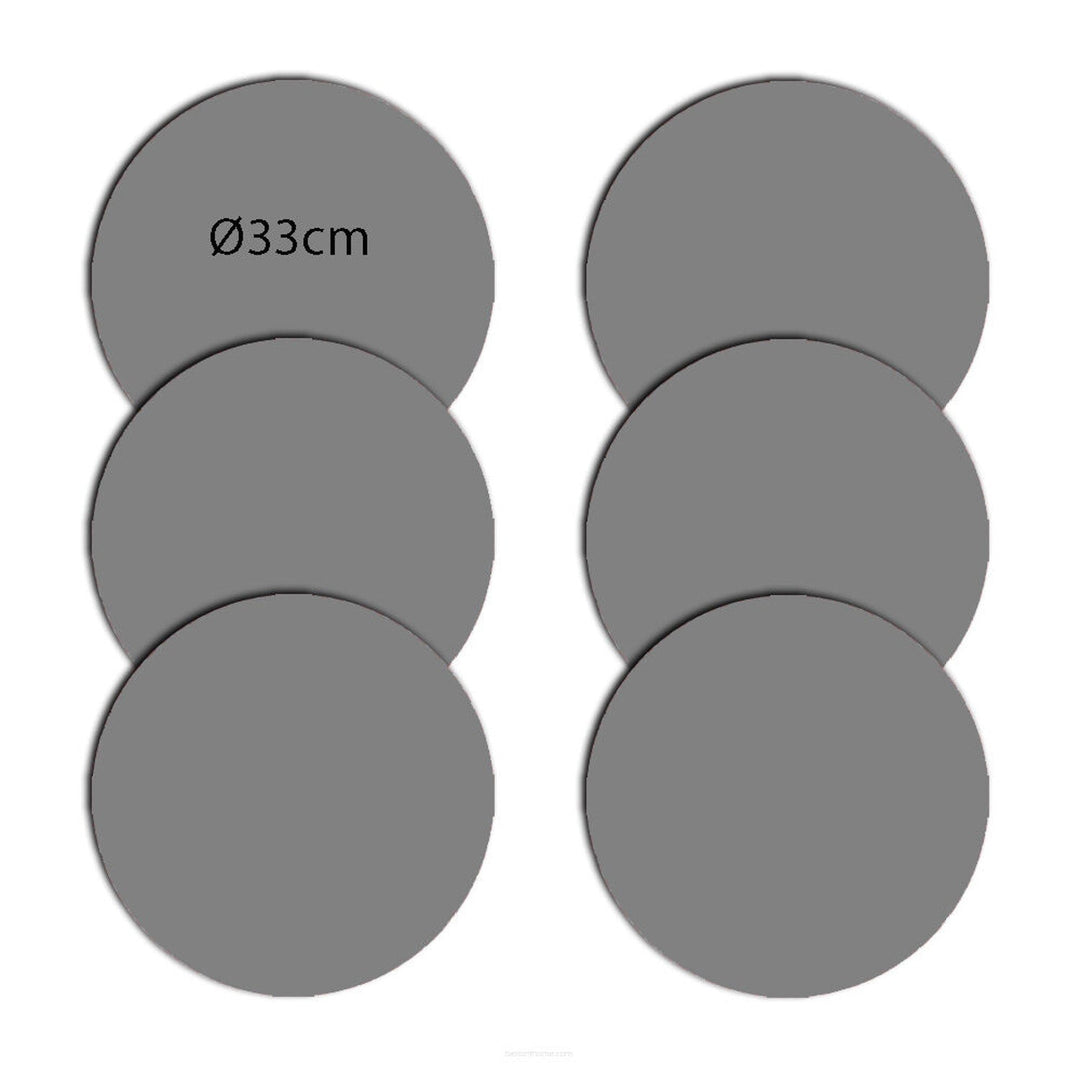 Bertoni Table Mat Set, Placemats, Under Plate Mats, 6 Pieces, Round, 33 cm, Bouquet