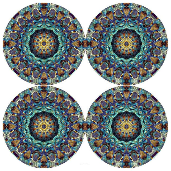 Bertoni Table Mat Set, Placemats, Under Plate Mats, 4 Pieces, Round, 33 cm, Barcelona