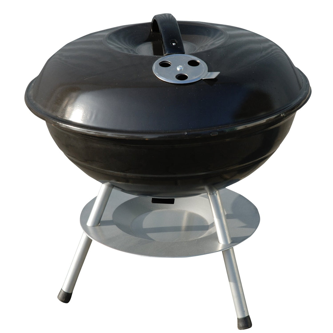 Master Grill&amp;Party MG415 Charcoal Outdoor BBQ Grill 36cm with Lid Enameled Steel Barbecue Adjustable Air Flow Ash Tray