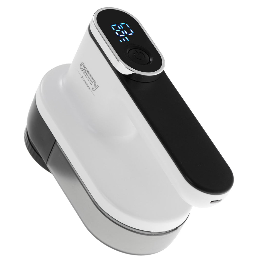 Camry fabric shaver, LCD display, Li-Ion rechargeable battery, white and black, CR 9620