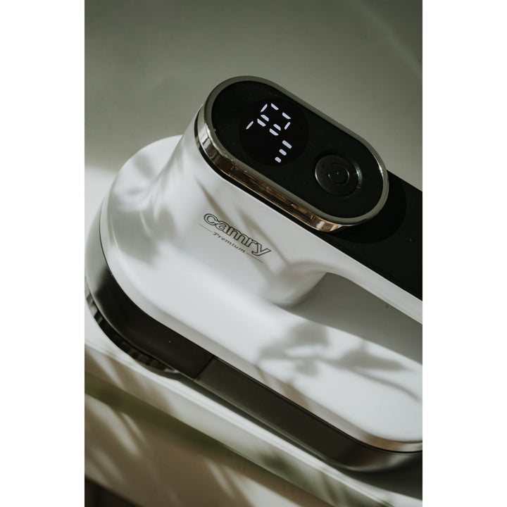 Camry fabric shaver, LCD display, Li-Ion rechargeable battery, white and black, CR 9620