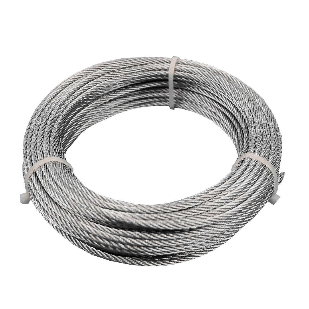 Stop Sun Galvanized Wire Rope: 3 mm/20 m, 6X7+FC, Set of 3 Rolls