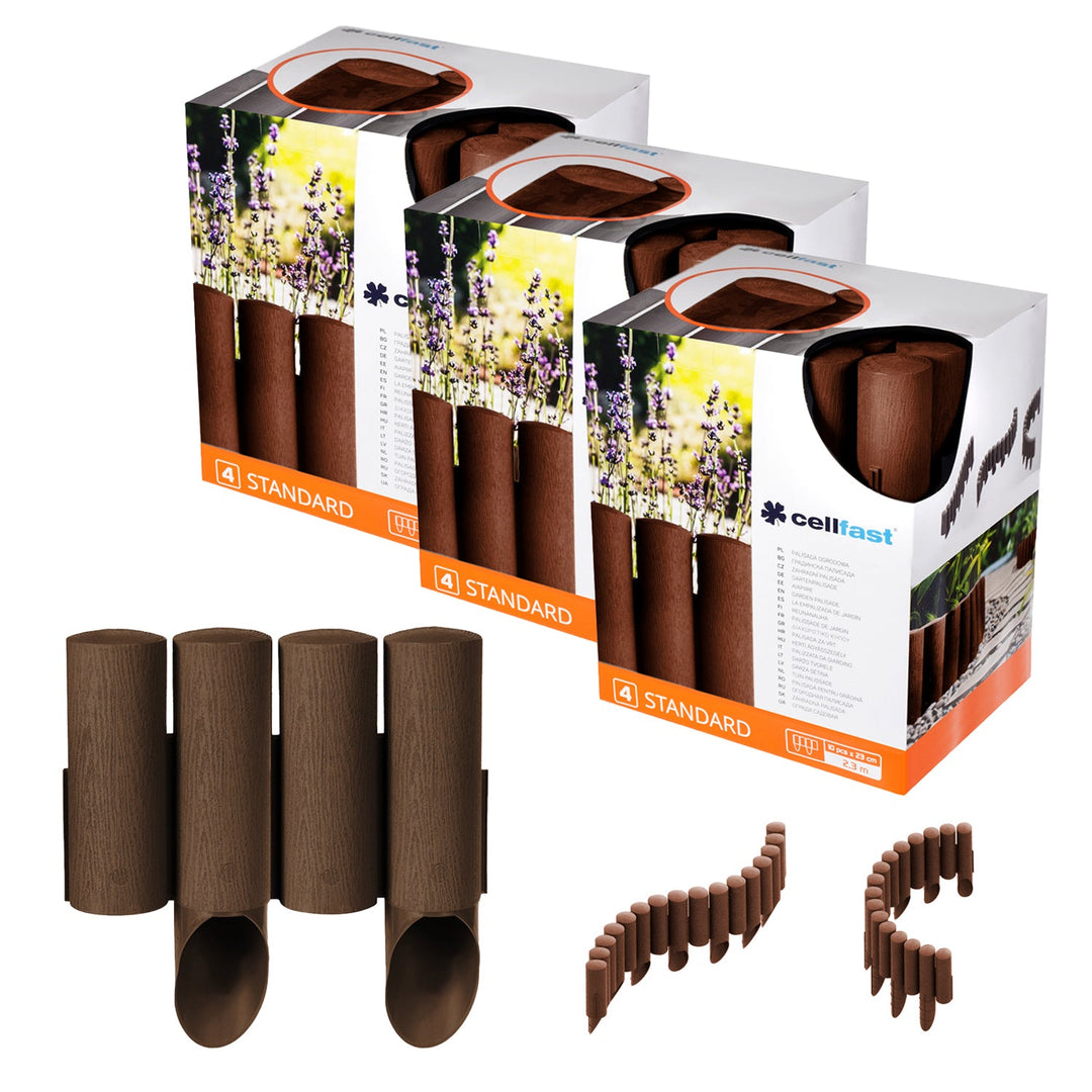 Cellfast Frost-Resistant Garden Paving Edging – 6.9m, Brown