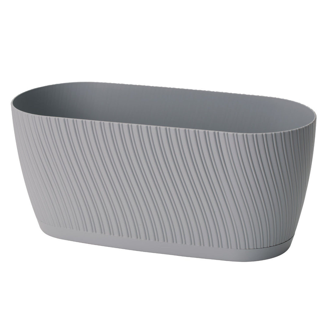 Form-Plastic Oblong Box with Stand, 27 cm, Anthracite, Mika 27 Eco – Perfect for Indoor and Outdoor Planting