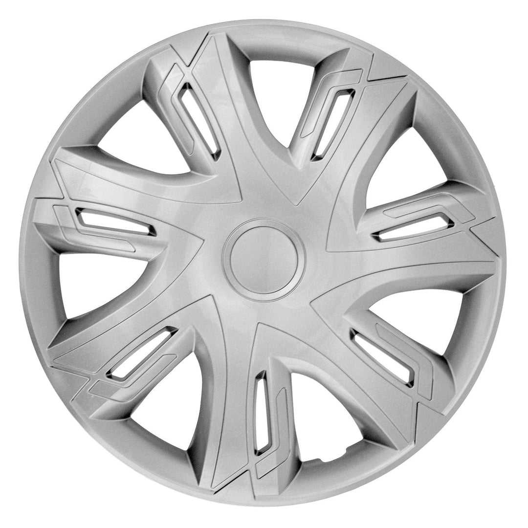 NRM N-Power 15" Universal Hubcap Wheel Cover Wheel Trim Hub Cap Silver 1 Piece