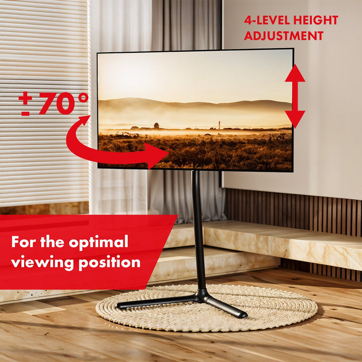 Maclean TV floor stand bracket, 32-70", max. VESA 400x400, max. 40kg, MC-494