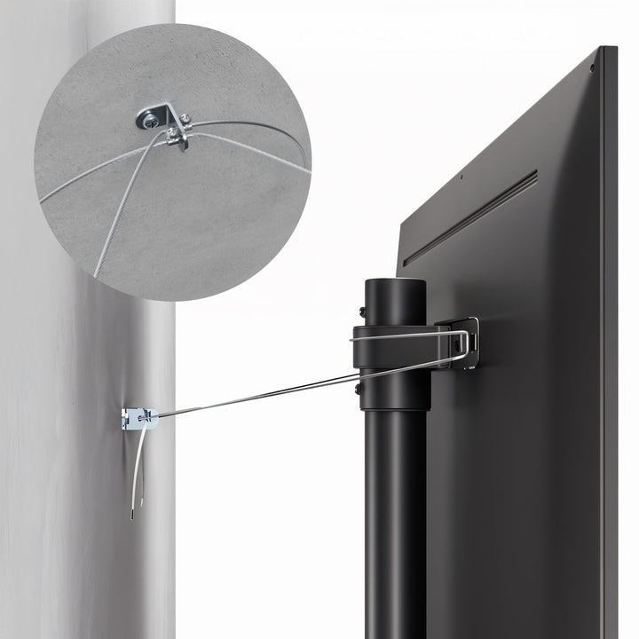 Maclean TV floor stand bracket, 32-70", max. VESA 400x400, max. 40kg, MC-494