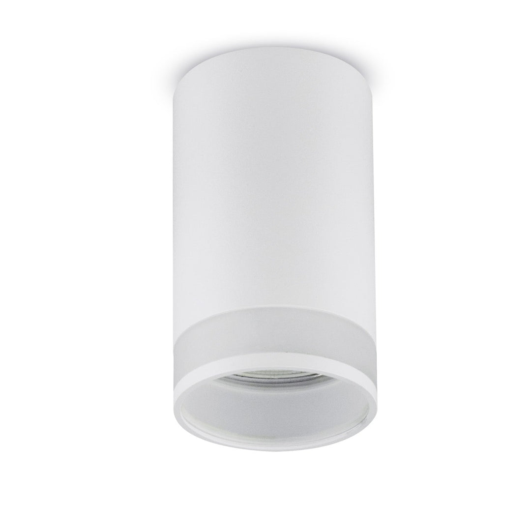 Maclean surface mount / tube luminaire, spot, round, aluminum, GU10, 55x105mm, white, MCE361 W