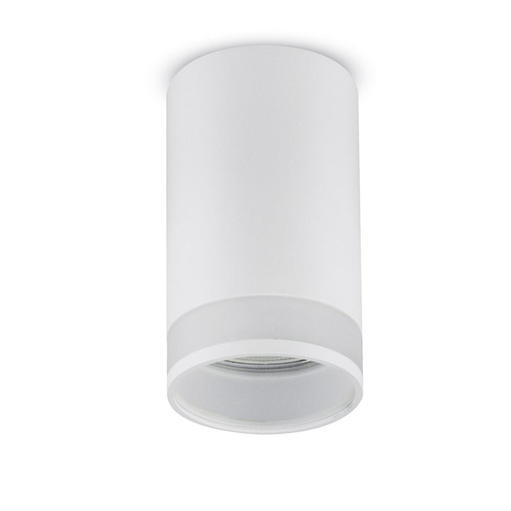Maclean surface mount / tube luminaire, spot, round, aluminum, GU10, 55x105mm, white, MCE361 W