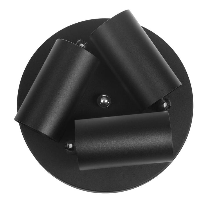 Maclean ceiling lamp, spot, movable, aluminum, 3xGU10, 55x100mm, matte black color, MCE362 B