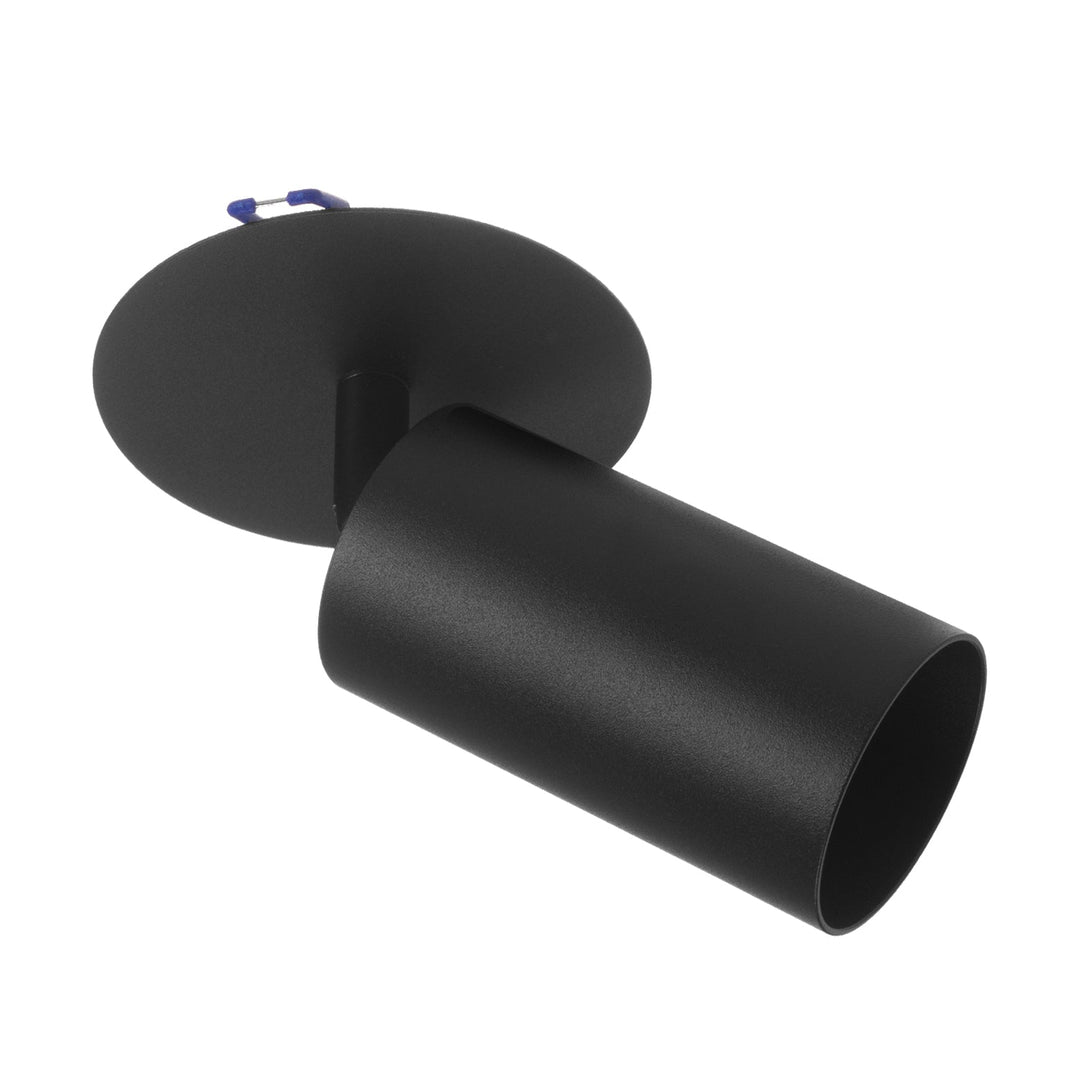 Maclean flush mount / tube luminaire, spot, round, aluminum, GU10, 55x100mm, black color, MCE364 B