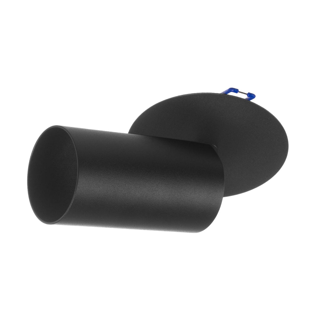 Maclean flush mount / tube luminaire, spot, round, aluminum, GU10, 55x100mm, black color, MCE364 B