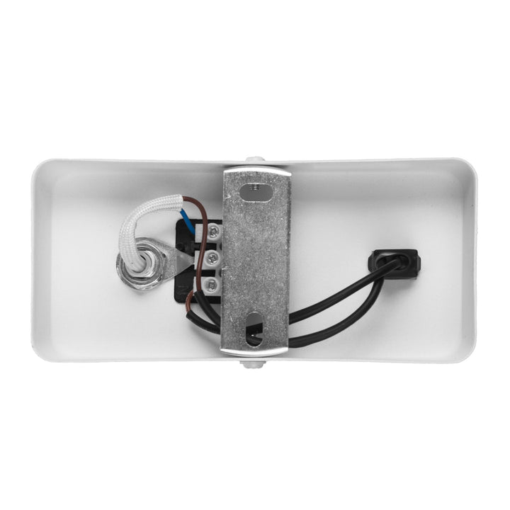 Maclean wall lamp / wall light, spot, round, GU10, with 55x100mm switch, white, MCE369 W