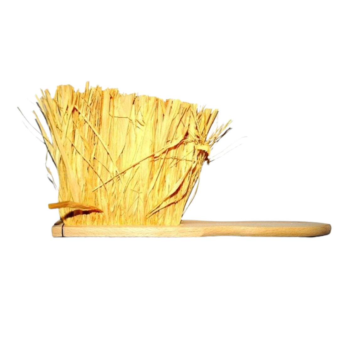 Starmann bread brush, lofted, natural raffia fiber, handmade, 111/22