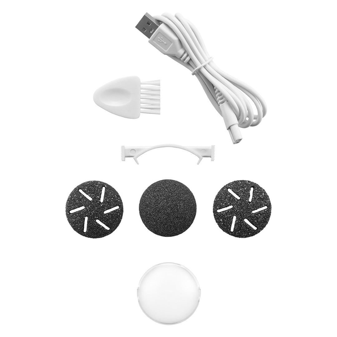 Concept PN3020 Electric Callus Remover with Vacuum LCD Display Waterproof 3 Replacement Heads 2 Speeds Feet Heel File Pedicure USB Rechargeable