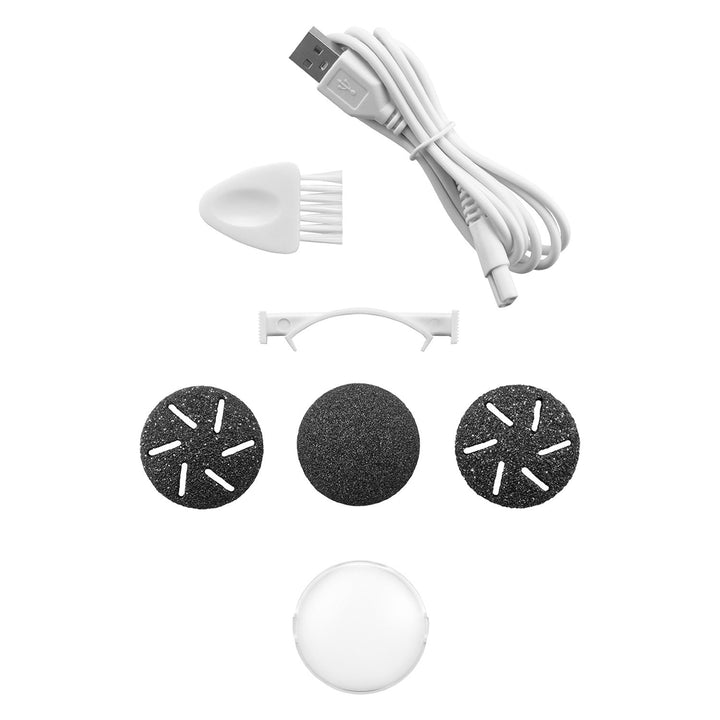 Concept PN3020 Electric Callus Remover with Vacuum LCD Display Waterproof 3 Replacement Heads 2 Speeds Feet Heel File Pedicure USB Rechargeable
