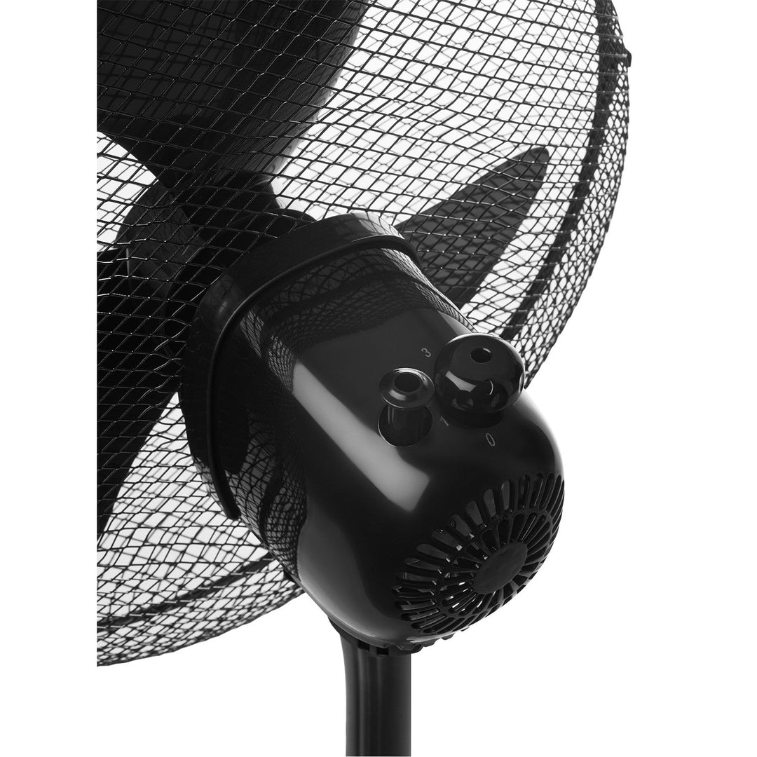 Concept VS5050 Floor Standing Fan Pedestal 40W Power 3 Speed Settings Oscilating Black Adjustable Height