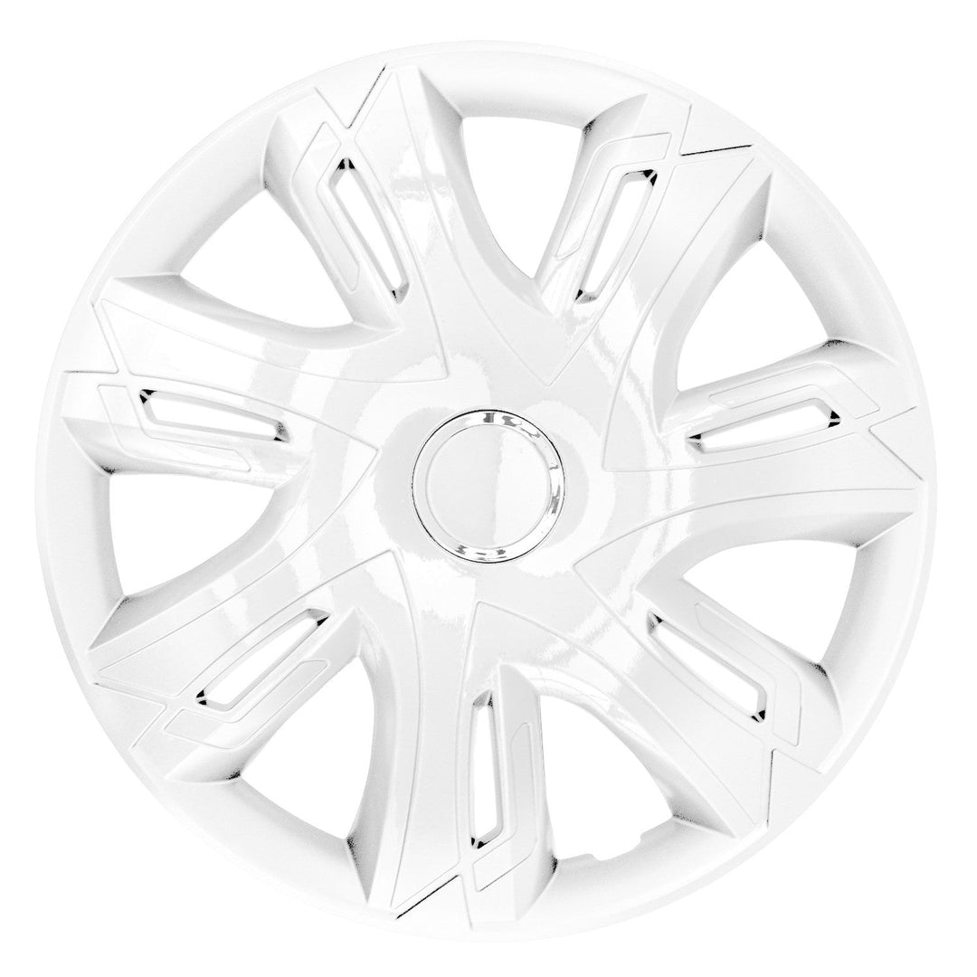 NRM Supernova 14" Universal Hubcap - White (1 Piece)