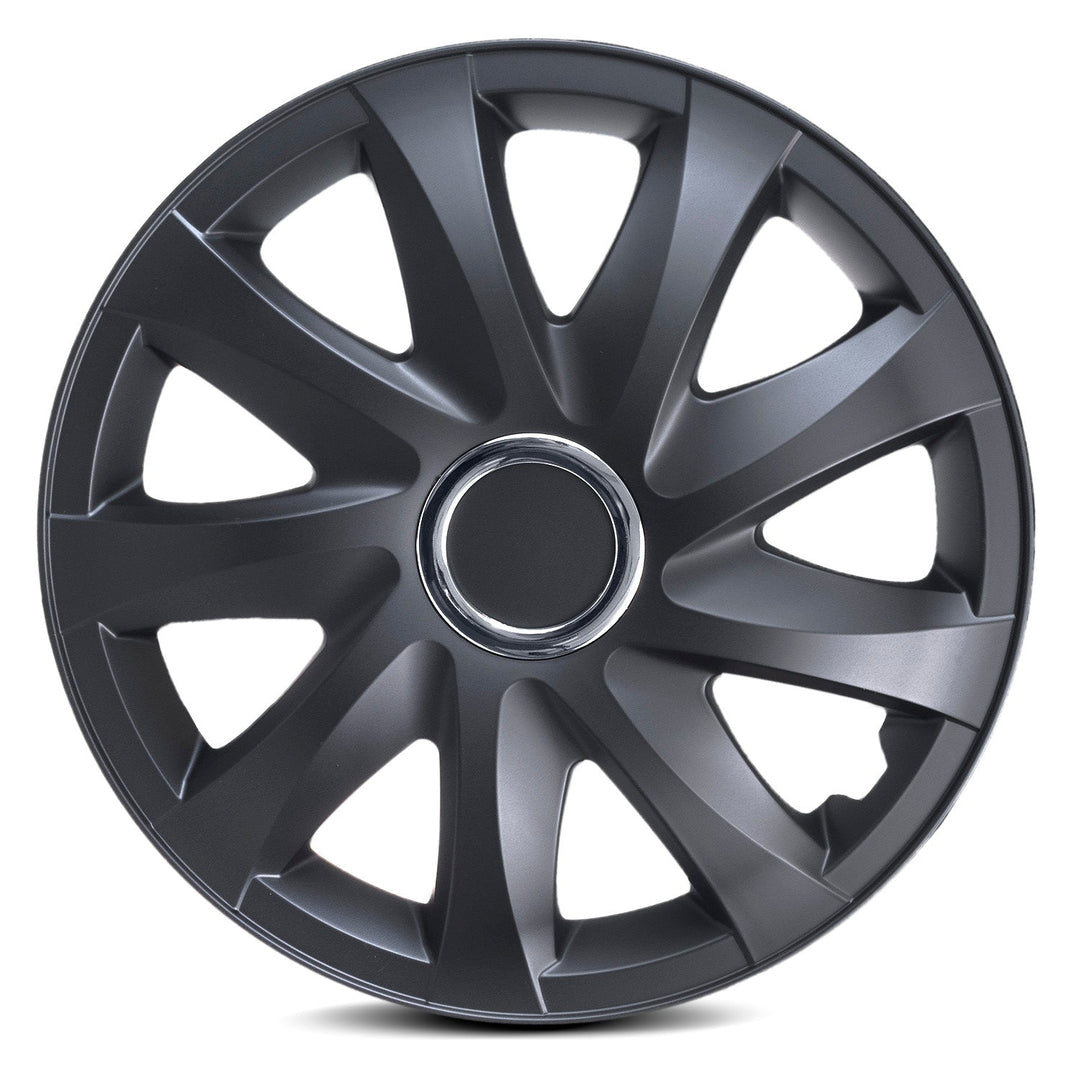 Universal Hubcap 16" NRM Drift, Matte Black, Single Piece