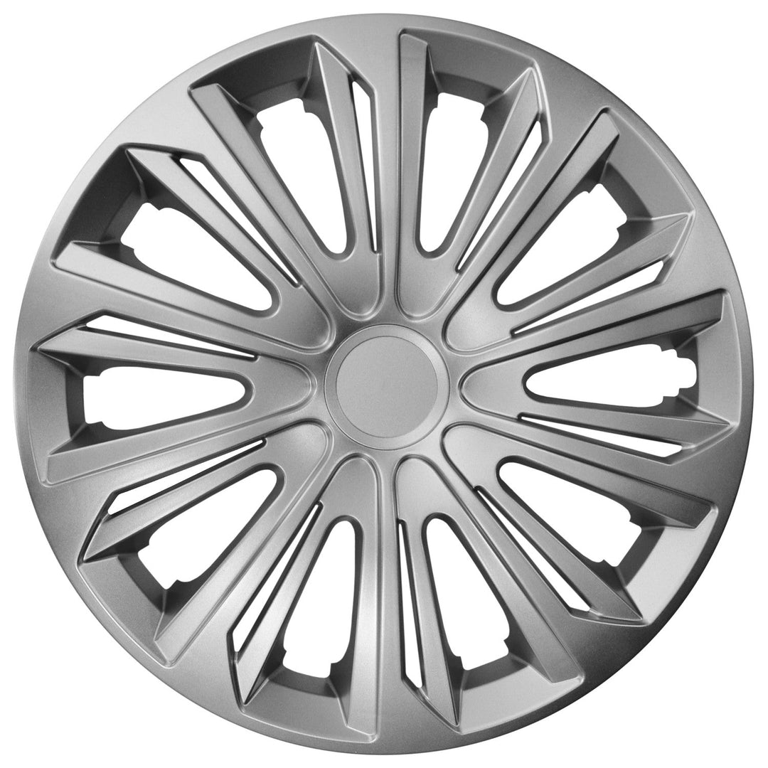 NRM Strong Universal Hubcap 15" Wheel Cover Wheel Trim Hub Cap Silver 1 Piece